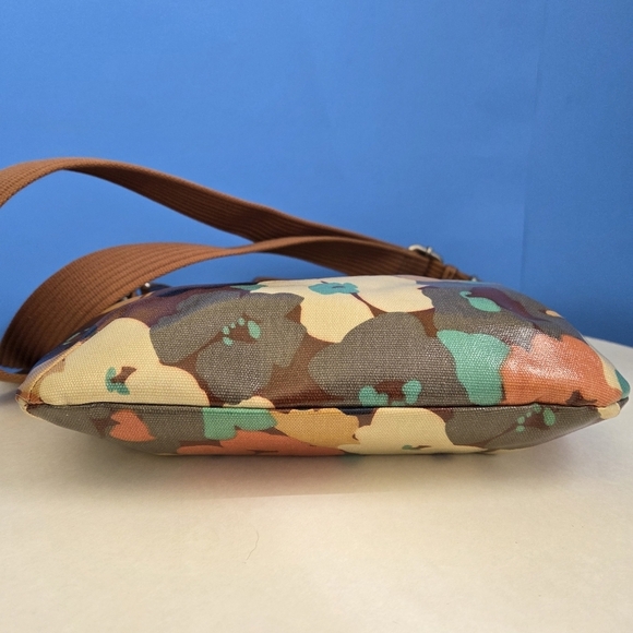 Retro Fossil Key Per Boho Crossbody Bag Coated Canvas Shoulder Floral Charms - Picture 3 of 12